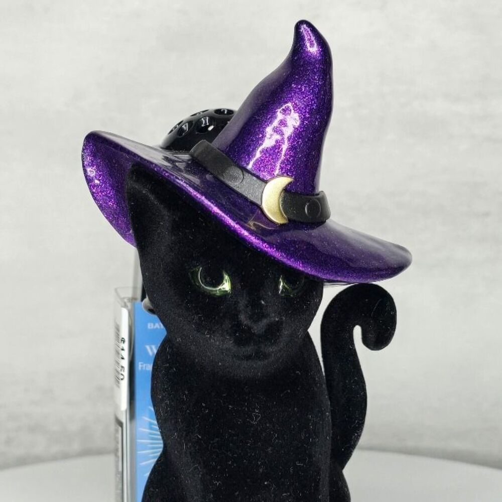 NWT Bath and Body Works Halloween Black Cat Witch Hat Wallflower